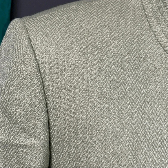 Tahari Women’s 6P Green Wool Blend Blazer Lined Pockets Career Old Money Regal - Picture 4 of 14